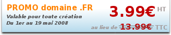 Promo sur les domaines FR